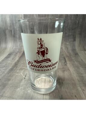 Budweiser Clydesdales Pint Glass World Renowned Budweiser Clydesdales 5.75" Tall